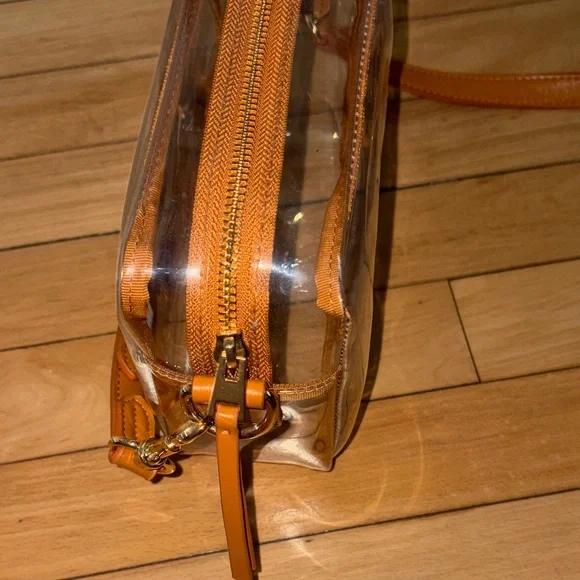Target Clear Crossbody Bag with Brown Trim - Picture 3 of 5